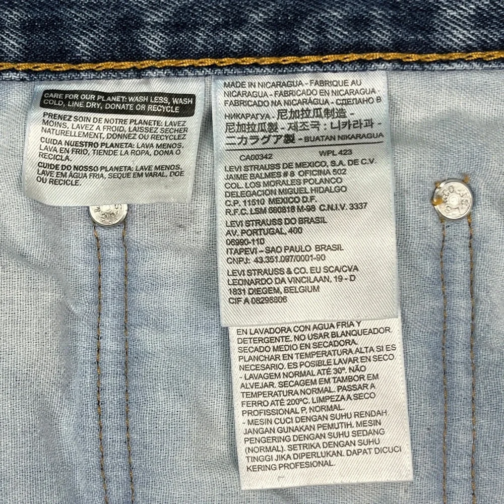 Levis 550 Jeans Mens 43x27 Medium Wash Blue Straight Leg 5‎ Pocket Denim EUC